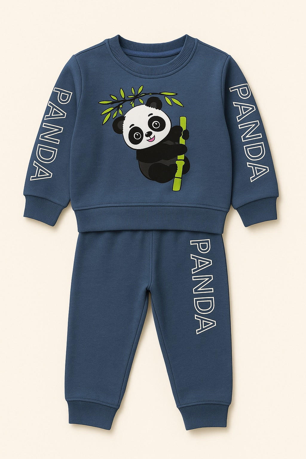 Soft & Cozy Panda Fleece Tracksuit – Kids Winter Wear