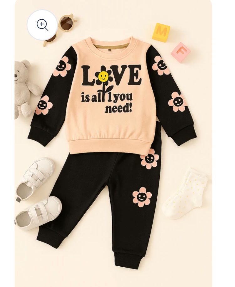 Soft & Cozy Love Fleece Tracksuit – Kids Winter Wear