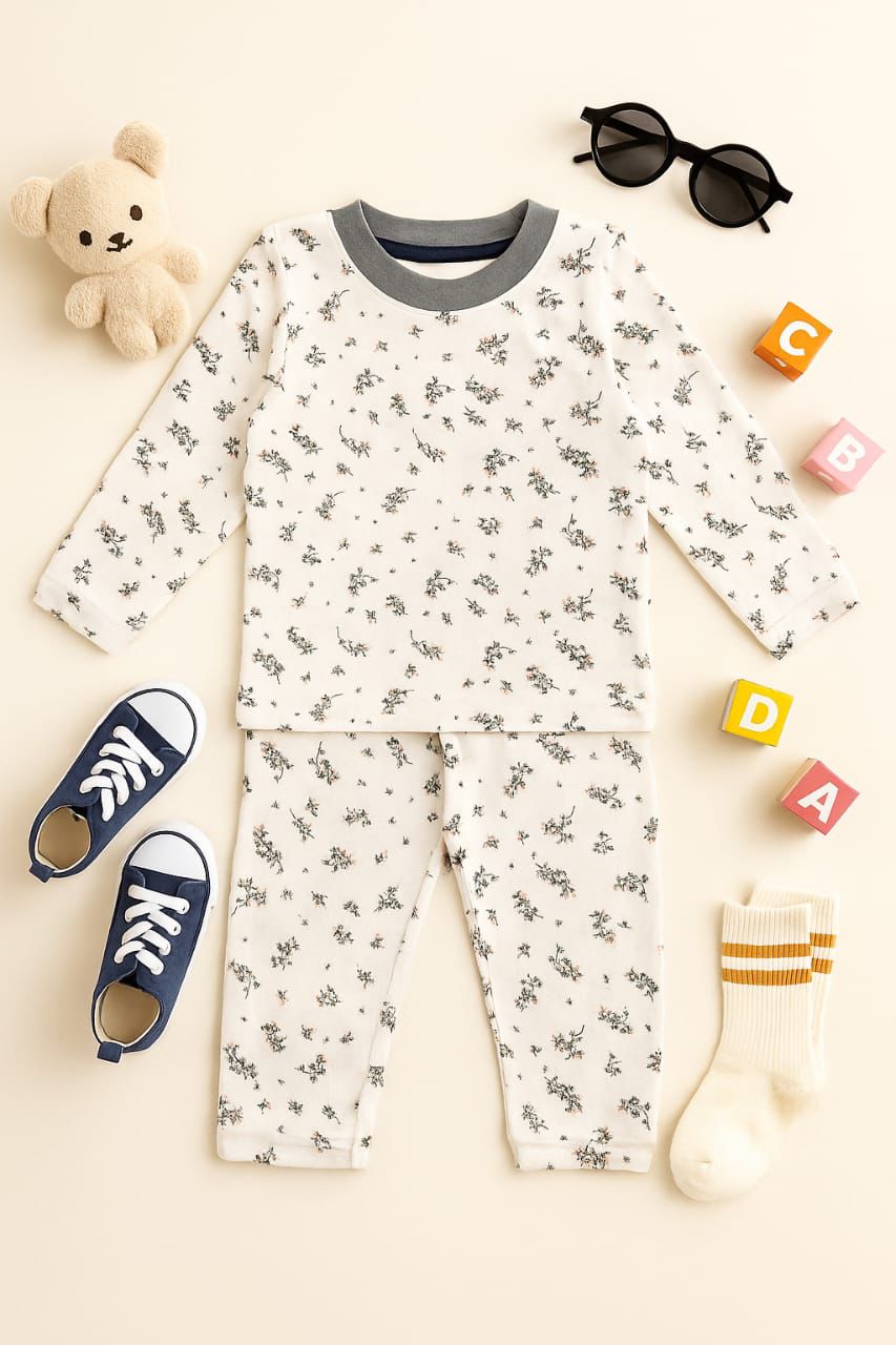 Night Suit – Soft & Cozy Floral Kids Comfort Wear Cotton Stuff