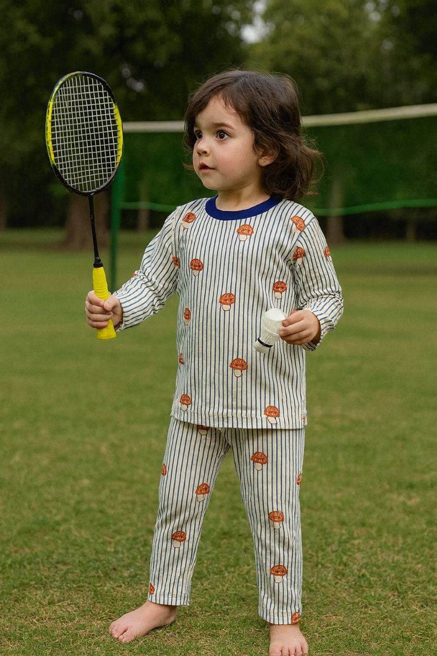 Night Suit – Soft & Cozy Basketball Print Kids Comfort Wear Cotton Stuff