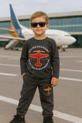 Soft & Cozy Mid Season Flying Academy Tracksuit – Airplane Pilot Print